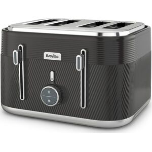 Breville VTT973 Obliq 4-Slice Toaster - Black & Silver