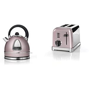 Cuisinart Style Collection 1.7L Traditional Kettle Vintage Rose CTK17PU & Style Collection 2 Slot Toaster Vintage Rose CPT160PU