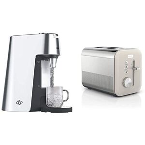 Breville HotCup Hot Water Dispenser 3 kW Fast Boil 2 L Silver [VKT111] & High Gloss 2-Slice Toaster with High-Lift & Wide Slots Cream & Stainless Steel [VTT967]