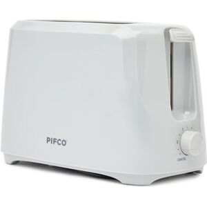 PIFCO Grey 2 Slice Toaster - 6 Browning Settings, Removable Crumb Tray, Anti-Jam Function, and Energy-Efficient Design, Compact, Ideal for Small Kitchens