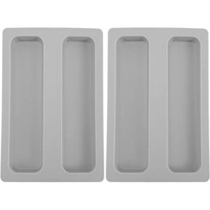 Hanabass 2 Pack Toaster Cover Toaster Covers 2 Slice Silicone Toaster Dust Covers for Bread Machine Part Accessories (3.9 X 5.9 Inch, Grey)