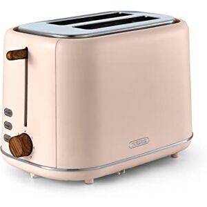 Tower T20027PCLY Scandi 2 Slice Toaster with Adjustable Browning Control, Centring Function, Pink Clay, 800W