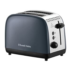 Russell Hobbs 2 Slice Lift & Look Toaster (Longer slots, 6 Browning levels, Defrost/Reheat/Cancel function, Removable Crumb Tray, 1670W, Grey & Stainless Steel Gloss finish) 26552