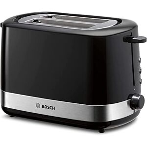 Bosch Compact Toaster TAT6A513, Integrated Bread Bracket, with Auto Shut-off, with Defrost Function, Ideal for 2 slices of toast, lifting function, bread centering, 800 W, stainless steel/black