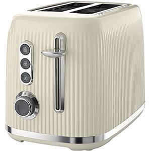 Breville Bold Vanilla Cream 2-Slice Toaster with High-Lift and Wide Slots Cream and Silver Chrome [VTR003]