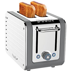 Dualit Architect 2 Slice Toaster Stainless Steel with Grey Trim Extra-Wide Slots, Peek and Pop Function, Patented Ideal Toast Technology – Matching Kettle and Sandwich Cage Available 26526