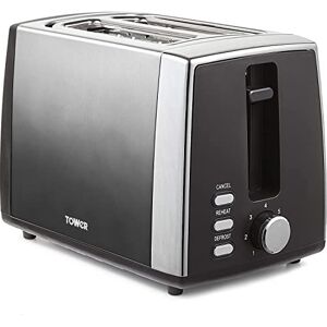 Tower T20038GRP Infinity Ombré 2 Slice Toaster, 900W, Graphite