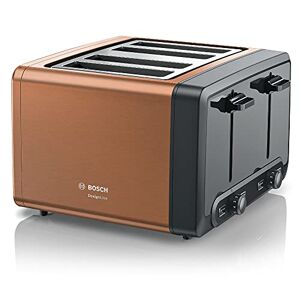 Bosch DesignLine Plus TAT4P449GB 4 Slot Stainless Steel Toaster with variable controls - Copper