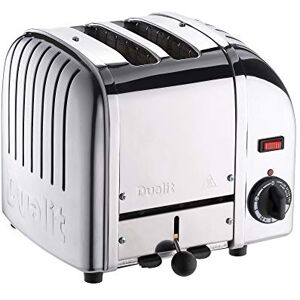 Dualit Classic 2 Slice Vario Toaster - Stainless Steel, Hand Built in the UK - Replaceable ProHeat Elements - Heat Two or Four Slots, Defrost Bread, Mechanical Timer - Replaceable Parts