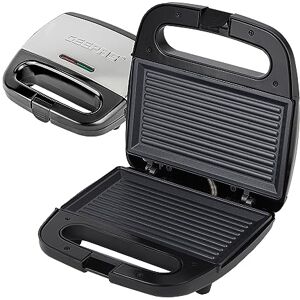 Geepas Panini Sandwich Press, 750W 2 Slice Sandwich Toaster Maker Non-Stick Plates, Grill Maker & Griddle Toasty Maker Stainless Steel Panini Press, Ideal for Breakfast 2 Year Warranty