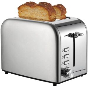 HAMILTON BEACH Rise HB1718B2 2-Slice Toaster - Silver, Silver/Grey