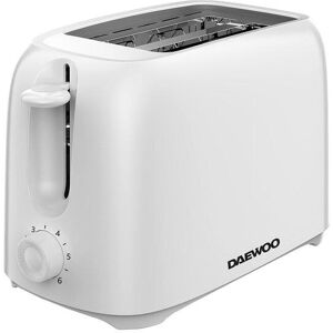 Daewoo Essentials 2 Slice Toaster 6 Browning Controls Lightweight White SDA2453PL