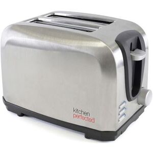 Kitchen Toaster Wide Slot 2 Slice 700W - Brushed Steel