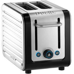 Dualit Architect 2 Slot Black Body With White Panel Toaster