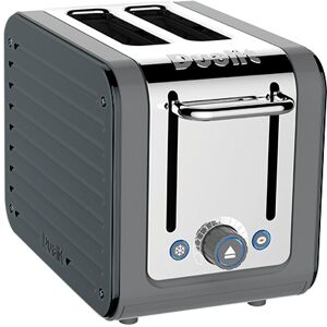 Dualit Architect 2 Slot Grey Body With Metallic Charcoal Panel Toaster