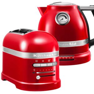 KitchenAid Artisan Empire Red 2 Slot Toaster and Kettle Set