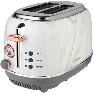 Tower Bottega Stainless Steel 2 Slice Toaster Marble