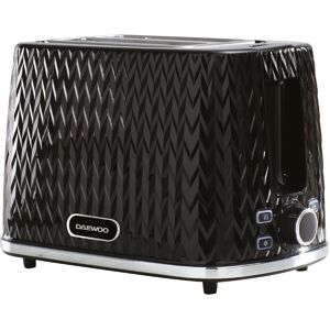 Daewoo SDA1774GE ARGYLE 2 Slice Patterned Toaster Black