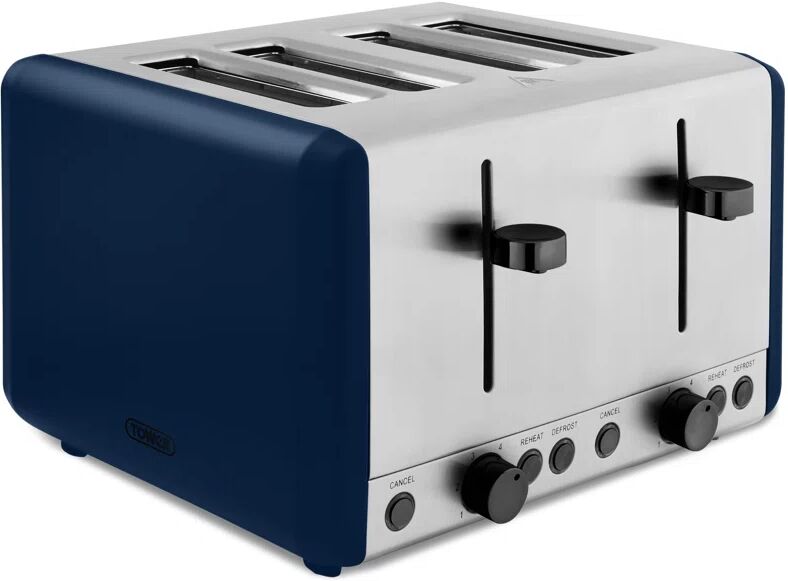 Tower Sera 4 Slice Toaster with 6 Browning and Defrost/Reheat/Cancel Functions, 1800W 19.0 H x 28.5 W x 28.5 D cm