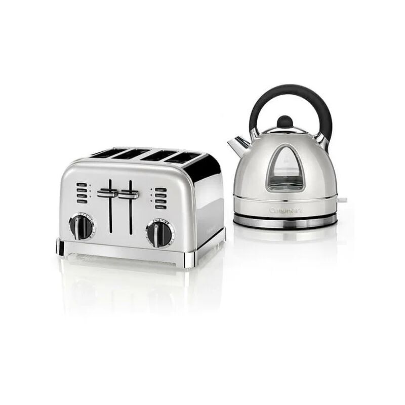 Style Frosted Pearl Traditional Kettle & 4 Slice Toaster Breakfast Set - Cuisinart