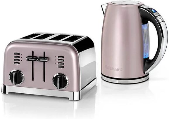 Style Vintage Rose Multi-Temp Kettle & 4 Slice Toaster Breakfast Set - Cuisinart