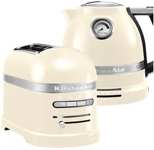 Artisan Almond Cream 2 Slot Toaster and Kettle Set - Kitchenaid