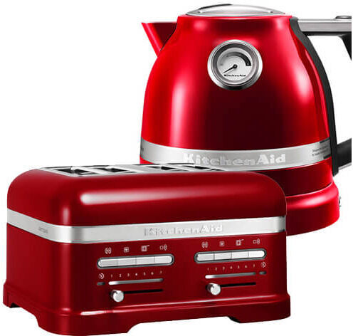 Artisan Candy Apple 4 Slot Toaster and Kettle Set - Kitchenaid