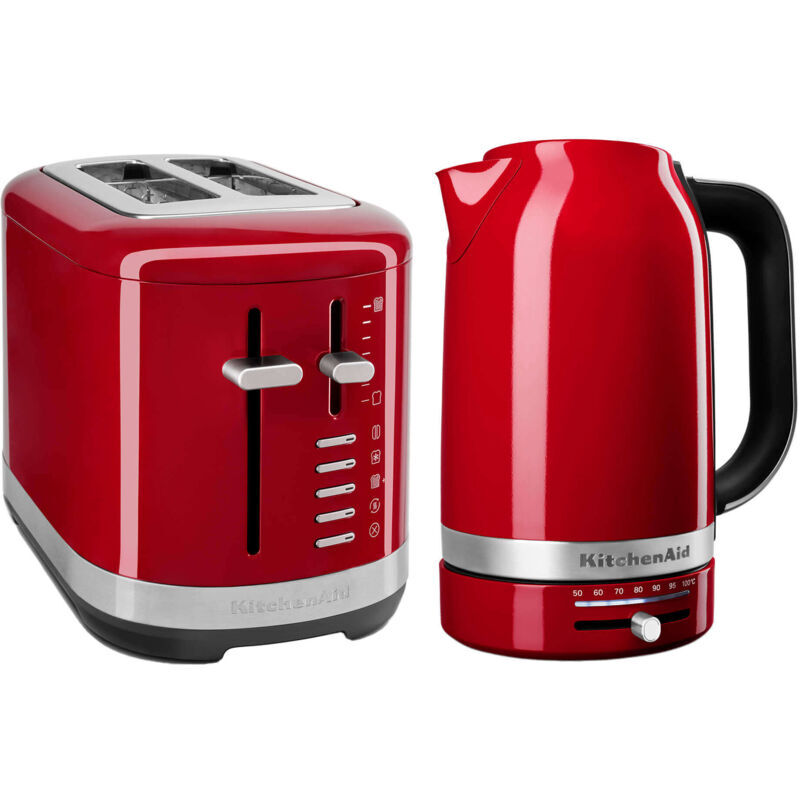 Breakfast Suite Empire Red 1.7L Kettle and 2 Slice Toaster Set - Kitchenaid
