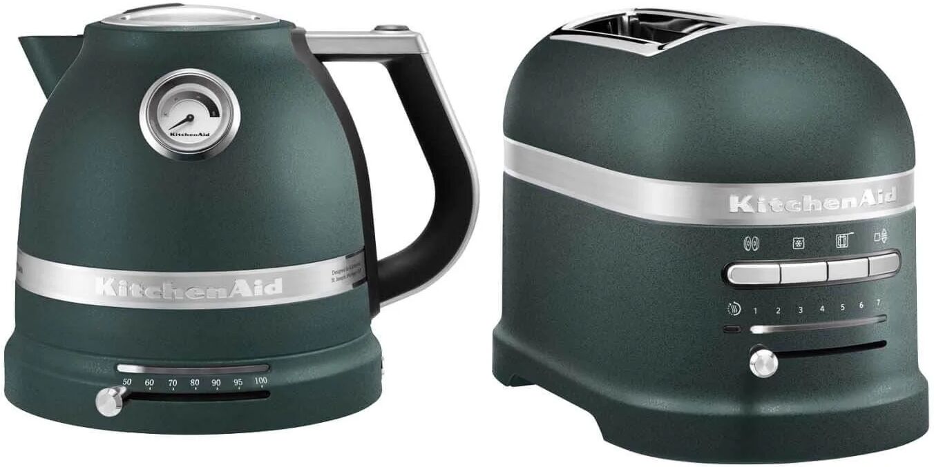 KitchenAid Artisan Kettle & 2 Slice Toaster Set - Pebble Palm