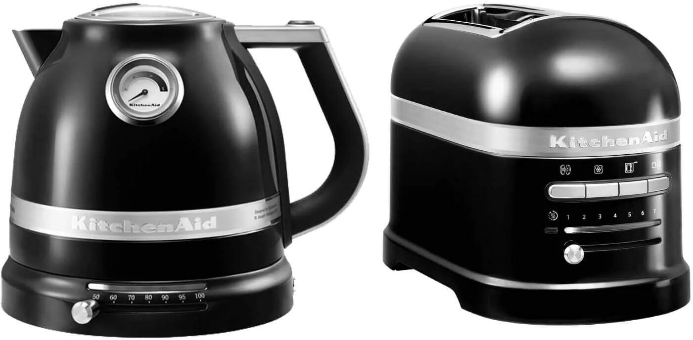 KitchenAid Artisan Kettle & 2 Slice Toaster Set - Onyx Black