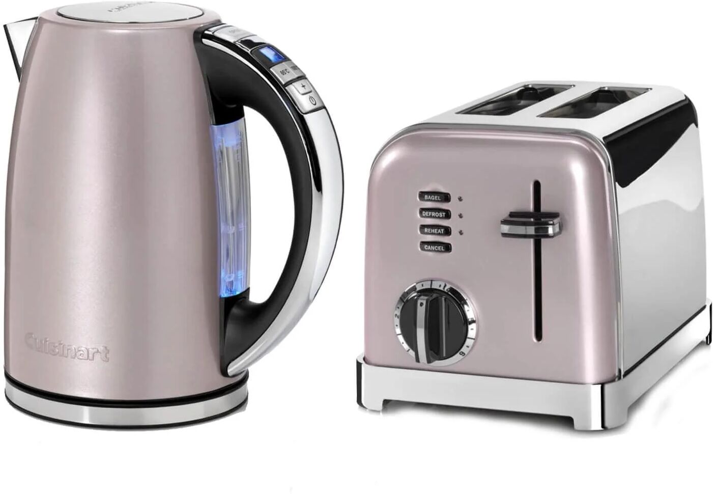 Cuisinart Style Collection Multi-Temp Jug Kettle & 2 Slice Toaster Set - Vintage Rose