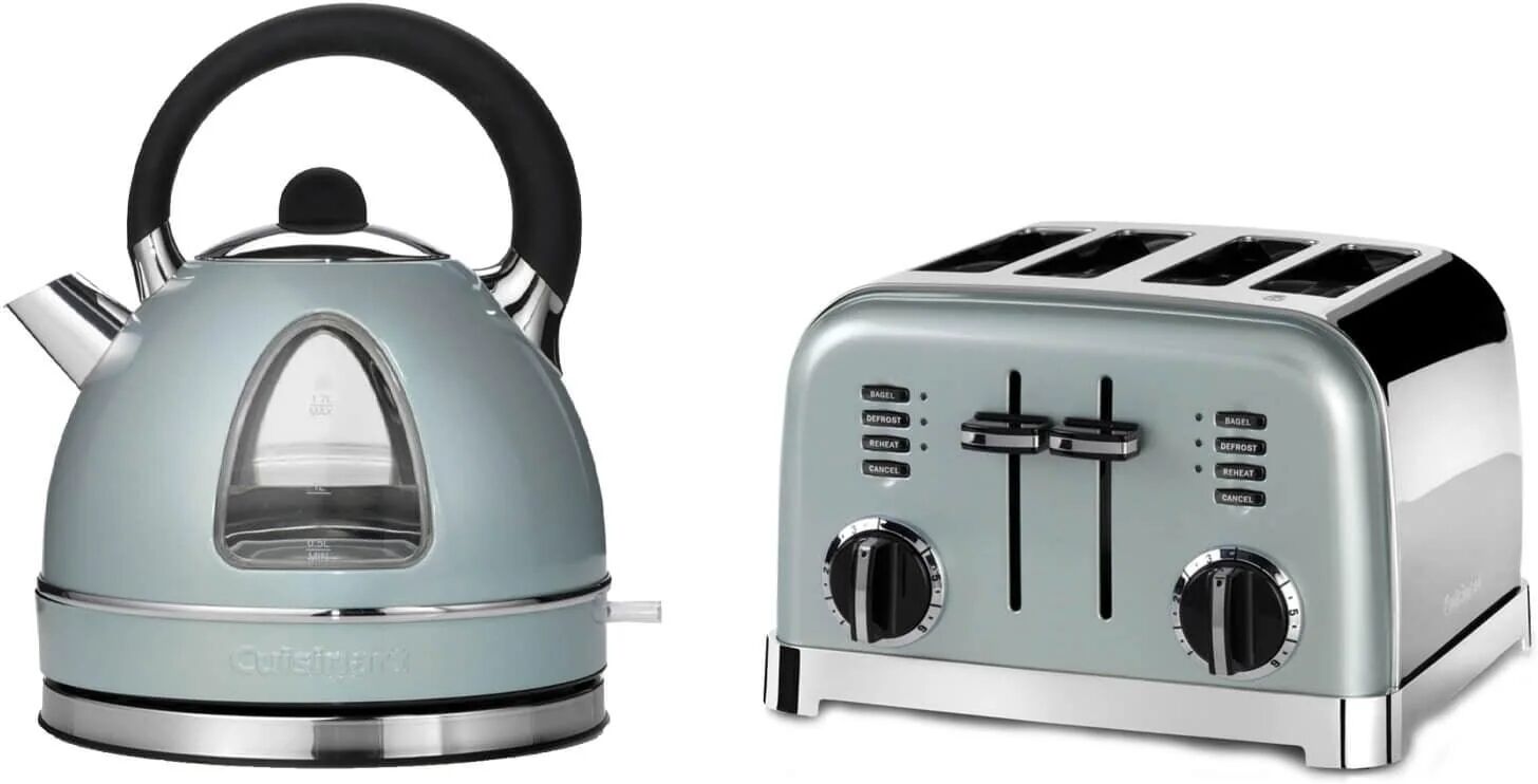 Cuisinart Style Collection Traditional Dome Kettle & 4 Slice Toaster Set - Pistachio