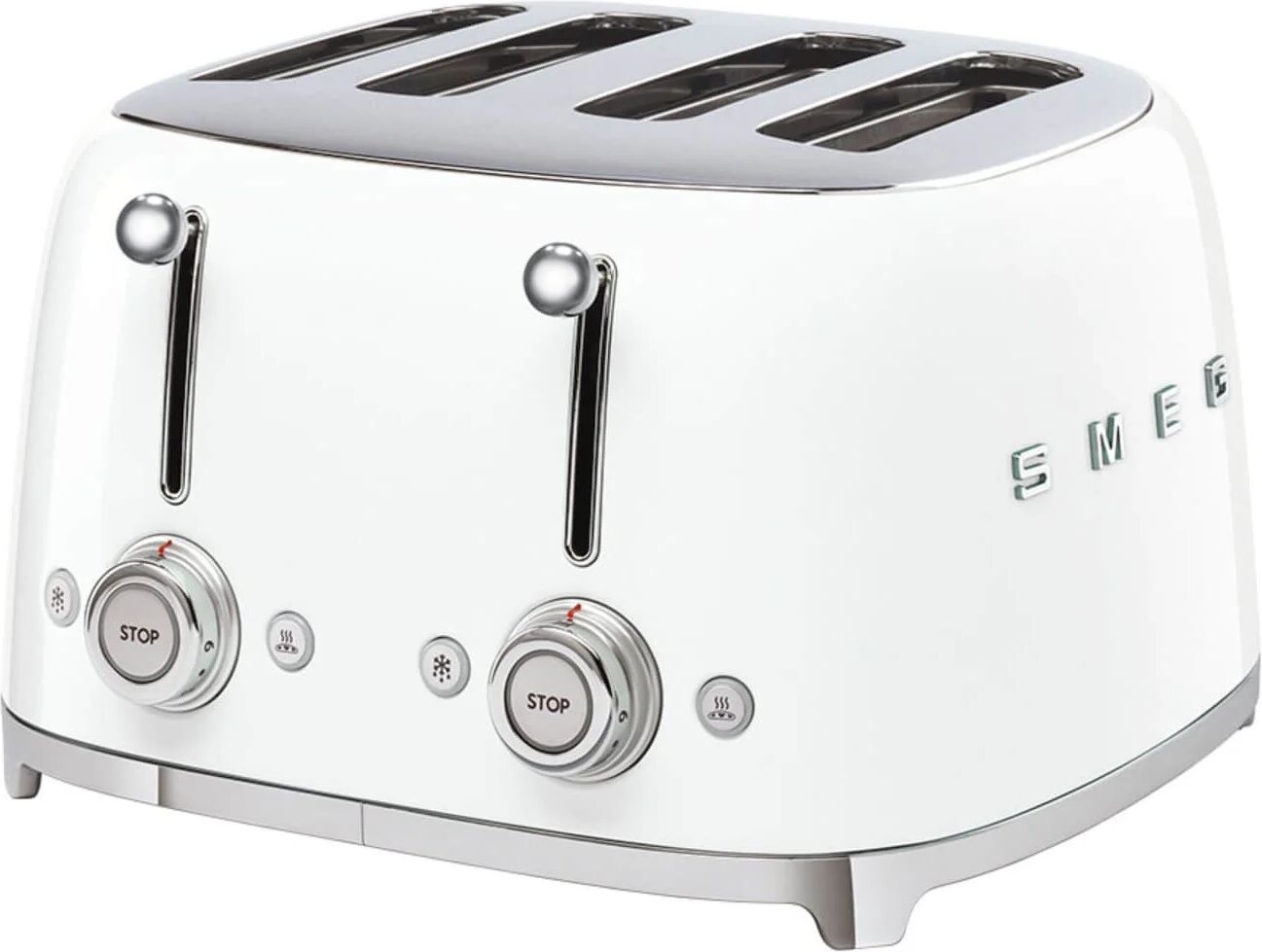 Smeg 50's Style Retro TSF03 4 Slice Toaster - White