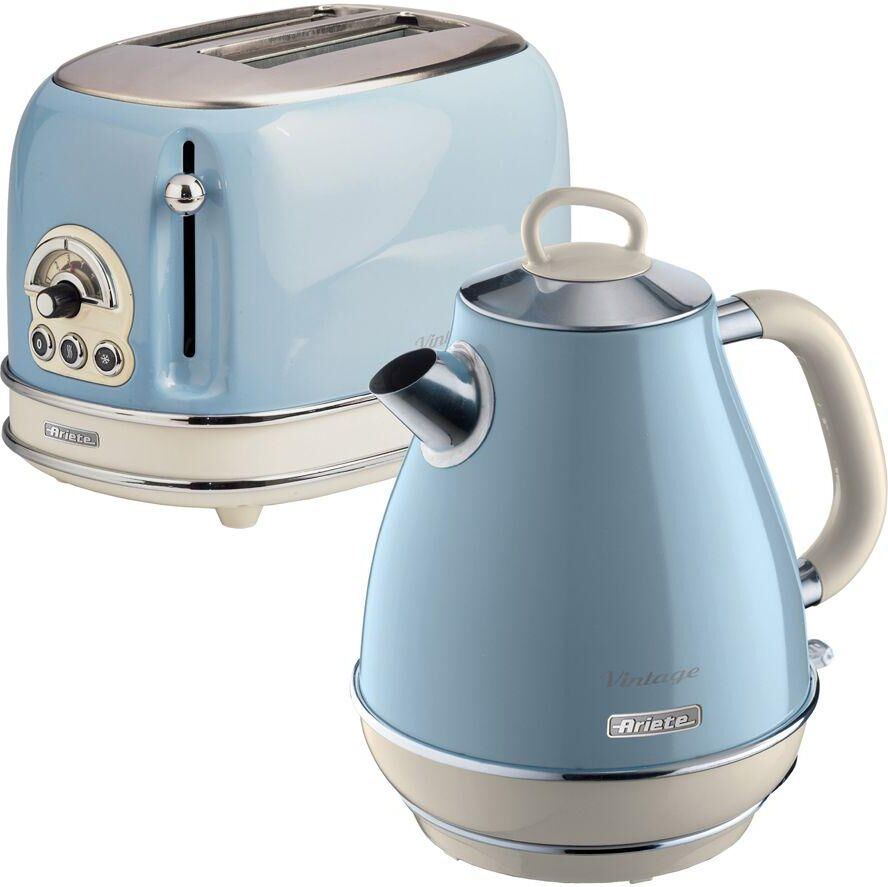 ARIETE ARPK3 Vintage 2-Slice Toaster & Jug Kettle Bundle - Blue