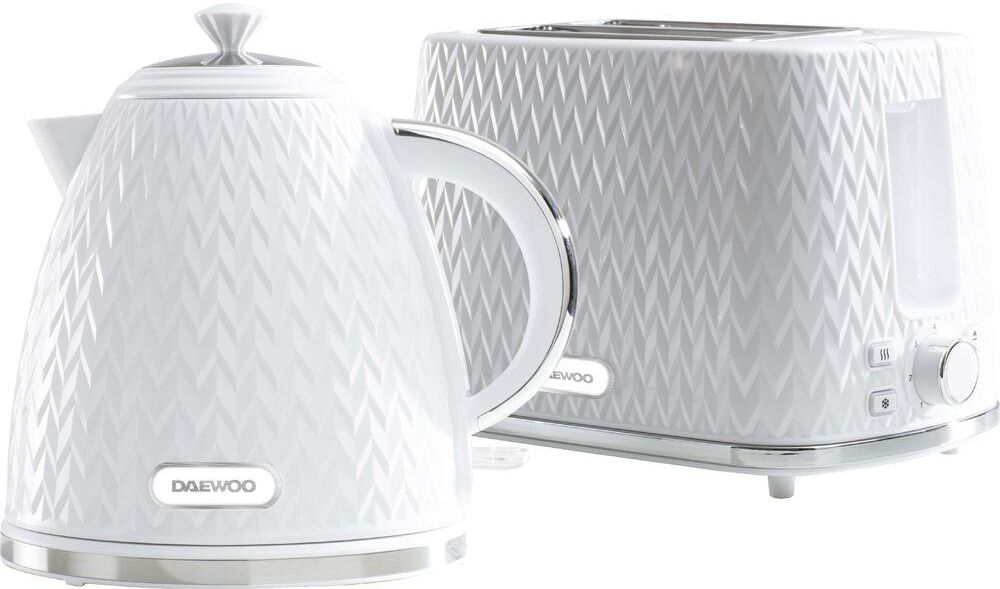 DAEWOO Argyle SDA1830GE Jug Kettle & Two-Slice Toaster Bundle - White