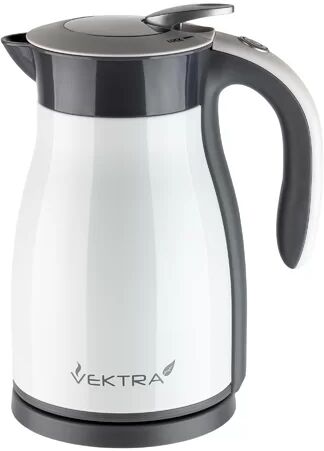 Vektra Vacuum Insulated Eco Friendly Stainless Steel Electric Kettle Vektra Colour: White, Capacity: 1.27 Quarts  - Size: Large