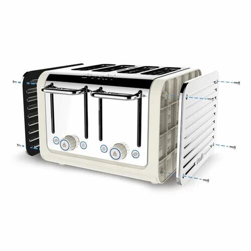 Dualit 4 Slice Architect Toaster Dualit Colour: White  - Size: 1981cm H x 83.8cm W x 4.5cm D