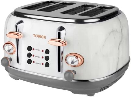 Tower Marble 4 Slice Toaster Tower  - Size: Rectangle 180 x 280cm