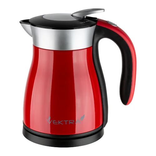 Vektra Vacuum Insulated Eco Friendly Stainless Steel Electric Kettle Vektra Colour: Red, Capacity: 1.8 Quarts  - Size: 24cm H X 23cm W X 20cm D
