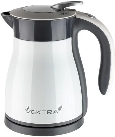 Vektra Vacuum Insulated Eco Friendly Stainless Steel Electric Kettle Vektra Colour: White, Capacity: 1.8 Quarts  - Size: