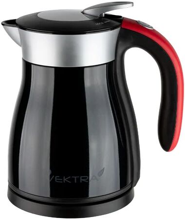 Vektra Vacuum Insulated Eco Friendly Stainless Steel Electric Kettle Vektra Colour: Black, Capacity: 1.8 Quarts  - Size: 29cm H X 24cm W X 22cm D