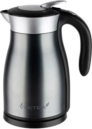 Vektra Vacuum Insulated Eco Friendly Stainless Steel Electric Kettle Vektra Colour: Silver, Capacity: 1.27 Quarts  - Size: 24cm H X 23cm W X 20cm D