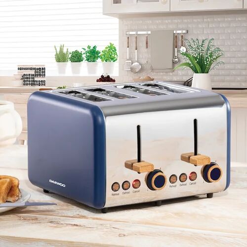 Daewoo Skandia 4 Slice Toaster Daewoo Finish: Blue