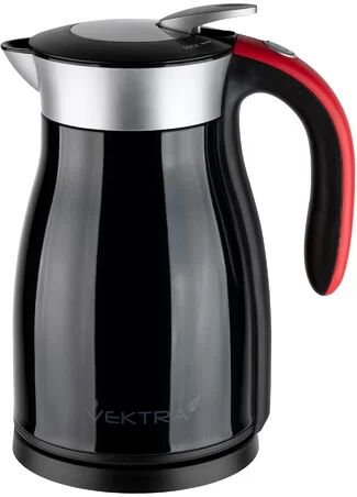 Vektra Vacuum Insulated Eco Friendly Stainless Steel Electric Kettle Vektra Colour: Black, Capacity: 1.27 Quarts  - Size: 24cm H X 23cm W X 20cm D