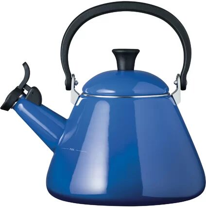 Le Creuset Kone Kettle with Fixed Whistle 1.6L Le Creuset Colour: Marseille Blue 26cm