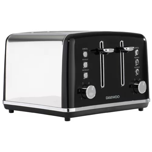 Daewoo Kensington 4 Slice Toaster Daewoo Colour: Black