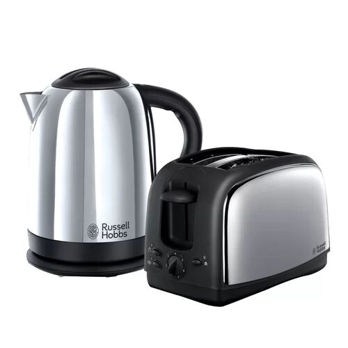 Russell Hobbs 2 Piece Stainless Steel Lincoln Pack Kettle and Toaster Set Russell Hobbs  - Size: Double (4'6) Super King (6') Single (3') Kingsize (5')