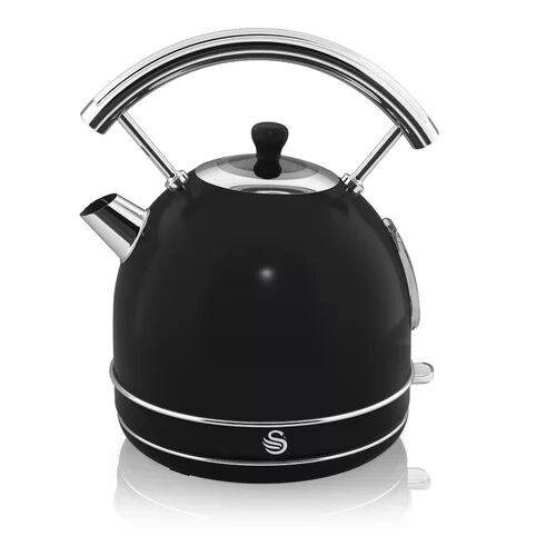 Swan 1.8L Stainless Steel Electric Kettle Swan Colour: Black  - Size: Super King