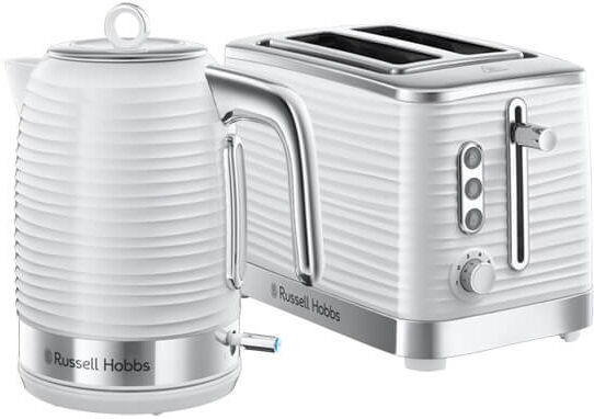 Russell Hobbs Inspire Kettle & 2 Slice Toaster Set White