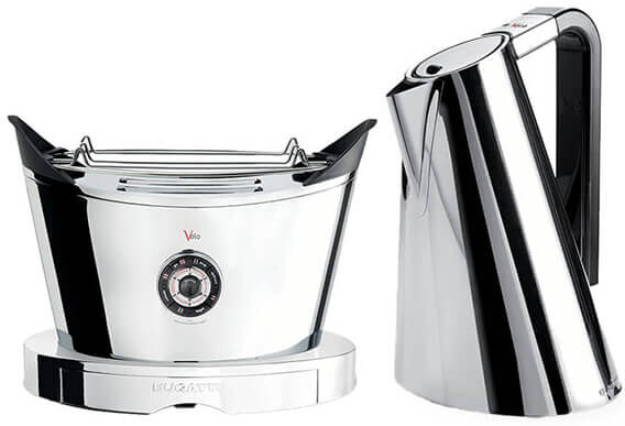 Bugatti Vera Easy Kettle and Volo Toaster Set Chrome